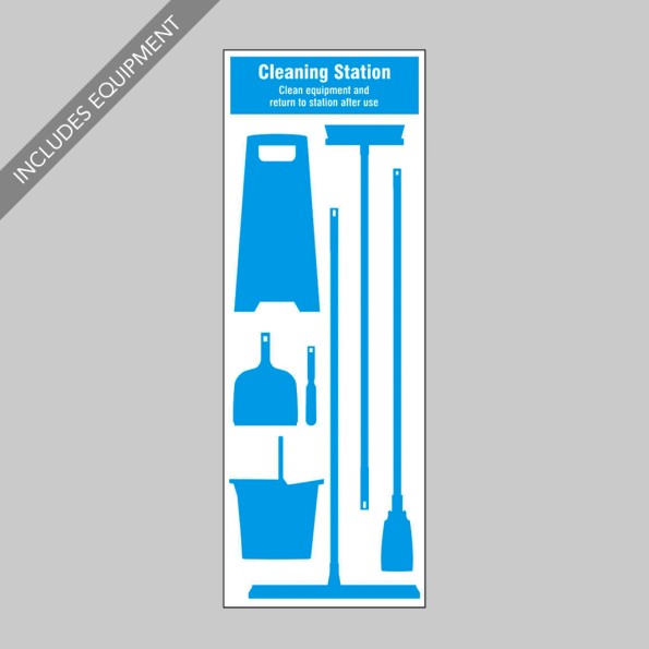 Cleaning Station Shadow Board (7 piece)