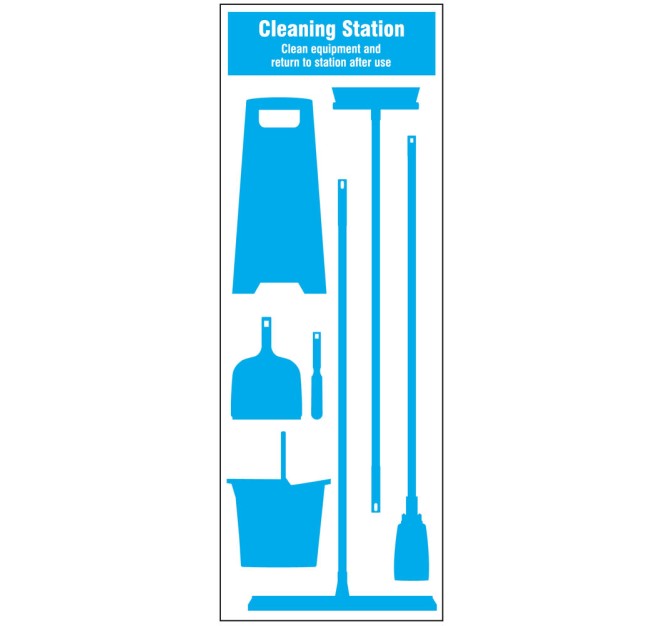 Cleaning Station Shadow Board (7 piece)