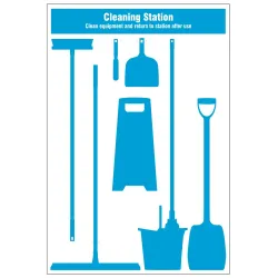 Cleaning Station Shadow Board (8 piece) Cleaning Station Shadow Board (8 piece)