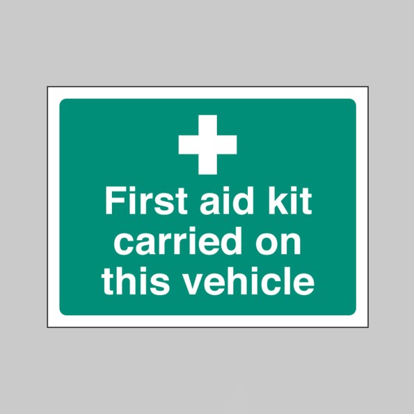 First Aid Kit Carried On this Vehicle - Window Sticker