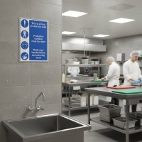 Food Production Area / Protective Clothing / Wash Hands