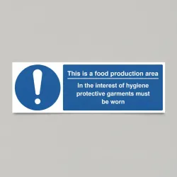 Food Production Area PPE Garments Must be Worn