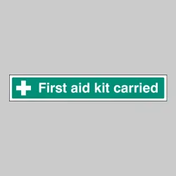 First Aid Kit Carried - Window Sticker
