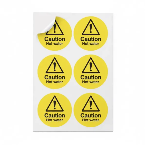 Caution - Hot Water Labels Caution - Hot Water Labels