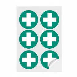 First Aid Symbol Labels (Sheet of 6)