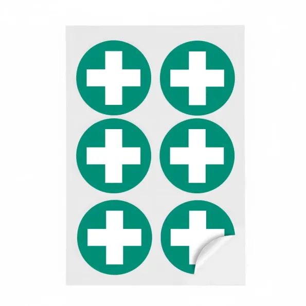 First Aid Symbol Labels (Sheet of 6) First Aid Symbol Labels (Sheet of 6)