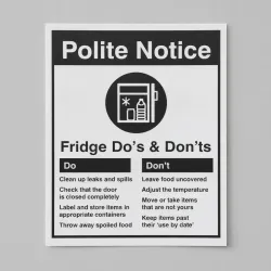 Polite Notice - Refrigerator - Do's  & Don'ts