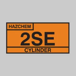 2SE Cylinder Storage Placard Aluminium - Retro-Reflective