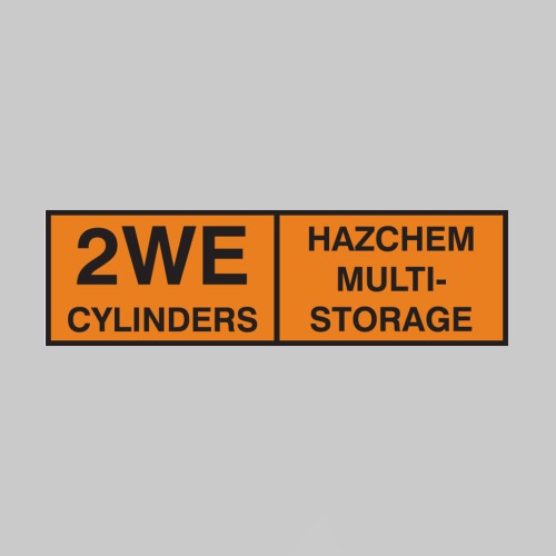 2WE Multi Cylinder Storage Placard Aluminium - Retro-Reflective
