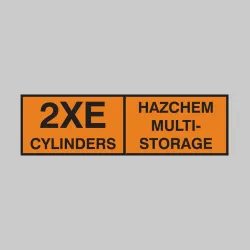 2XE Multi Cylinder Storage Placard Aluminium - Retro-Reflective