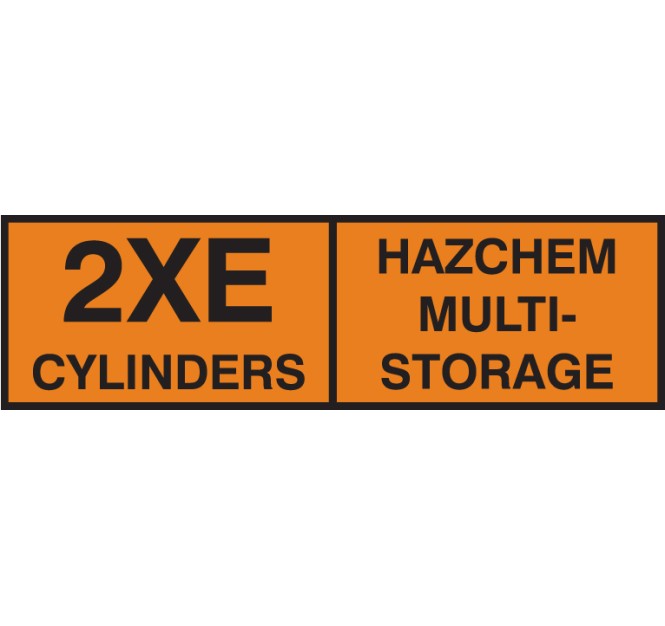 2XE Multi Cylinder Storage Placard Aluminium 