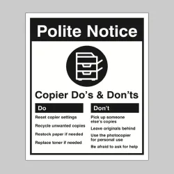 Photocopier - Do's  & Don'ts