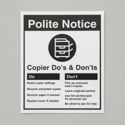 Photocopier - Do's  & Don'ts