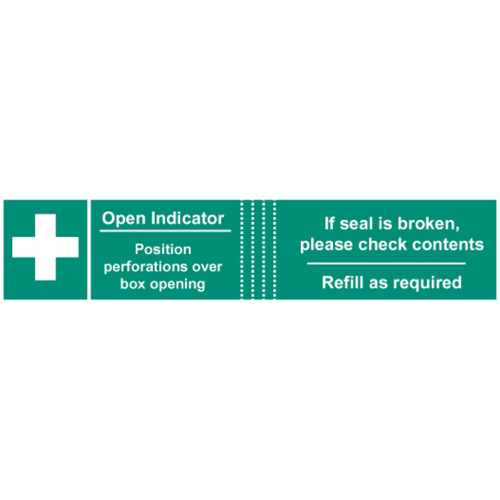 First Aid Box Tamper Labels (Pack of 50)
