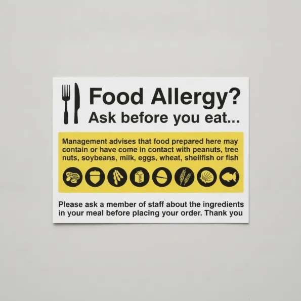 Food Allergy Notice Food Allergy Notice