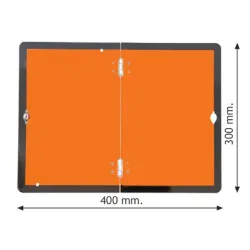 Folding Hazard Warning - Vehicle Plate - Reflective Aluminium