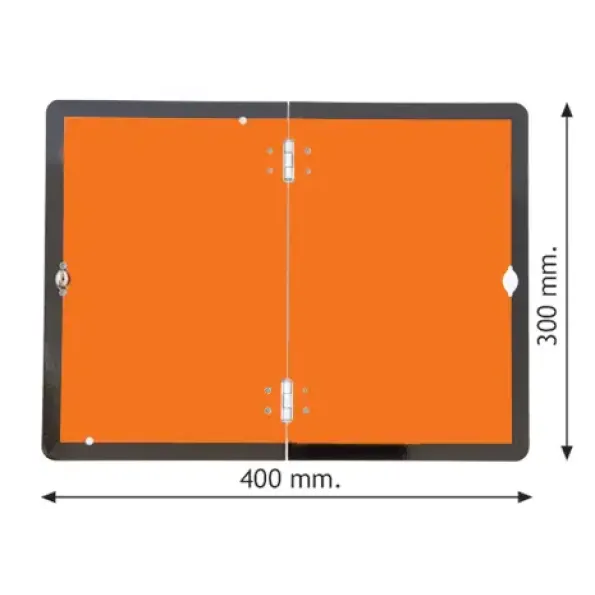 Folding Hazard Warning - Vehicle Plate - Reflective Aluminium