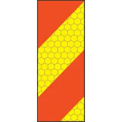 ECE70 Vehicle Marking Plate - Left Hand Vertical Chevron