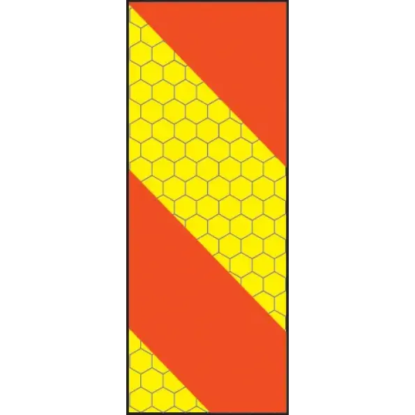 ECE70 Vehicle Marking Plate - Right Hand Vertical Chevron