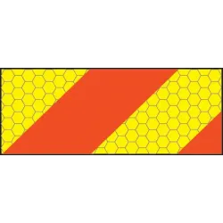 ECE70 Vehicle Marking Plate - Left Hand Horizontal Chevron