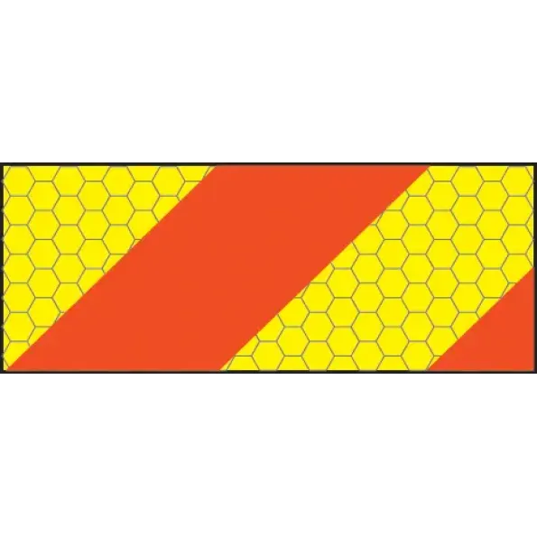 ECE70 Vehicle Marking Plate - Left Hand Horizontal Chevron