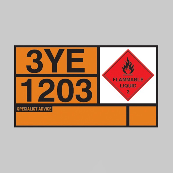Petrol / Benzine - Self Adhesive Vinyl Hazchem Placard