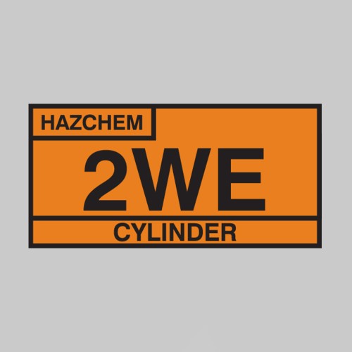 2WE Cylinder Storage Placard - Self Adhesive Vinyl
