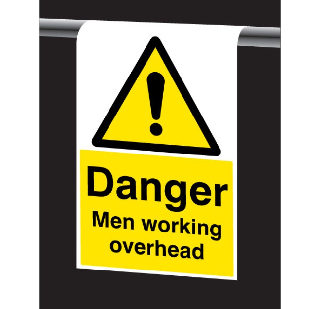 Danger - Men Working Overhead - Roll Top Sign
