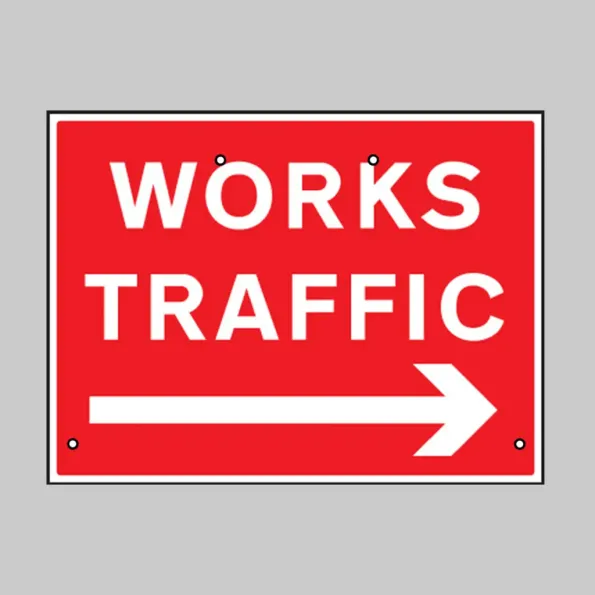 Re-Flex Sign - Works Traffic Arrow Right