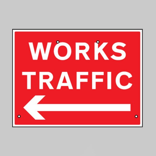 Re-Flex Sign - Works Traffic Arrow Left