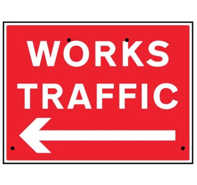 Re-Flex Sign - Works Traffic Arrow Left