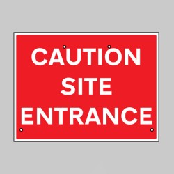 Re-Flex Sign - Caution - Site Entrance