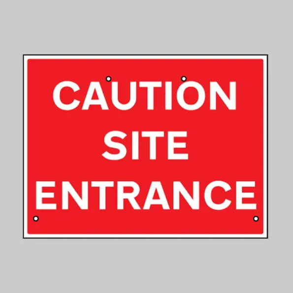 Re-Flex Sign - Caution - Site Entrance