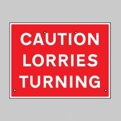 Re-Flex Sign - Caution - Lorries Turning
