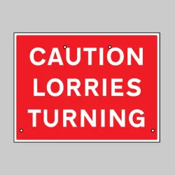 Re-Flex Sign - Caution - Lorries Turning