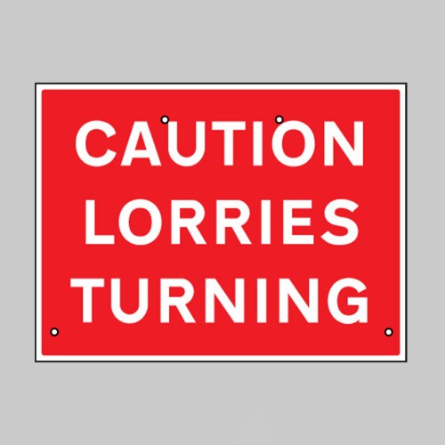 Re-Flex Sign - Caution - Lorries Turning