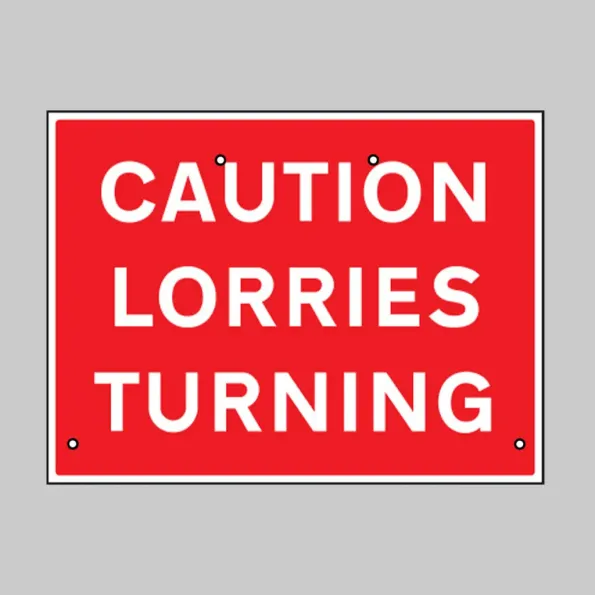 Re-Flex Sign - Caution - Lorries Turning