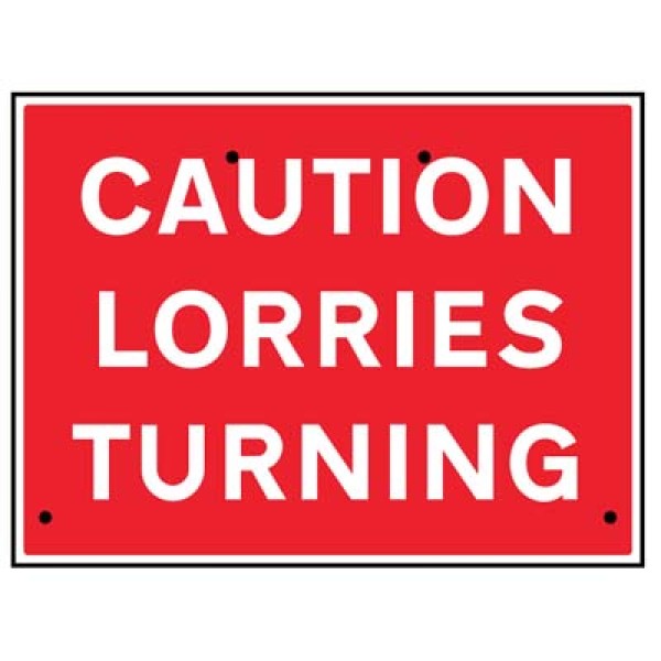 Re-Flex Sign - Caution - Lorries Turning
