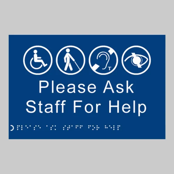 Braille - Please Ask Staff for Help Braille - Please Ask Staff for Help