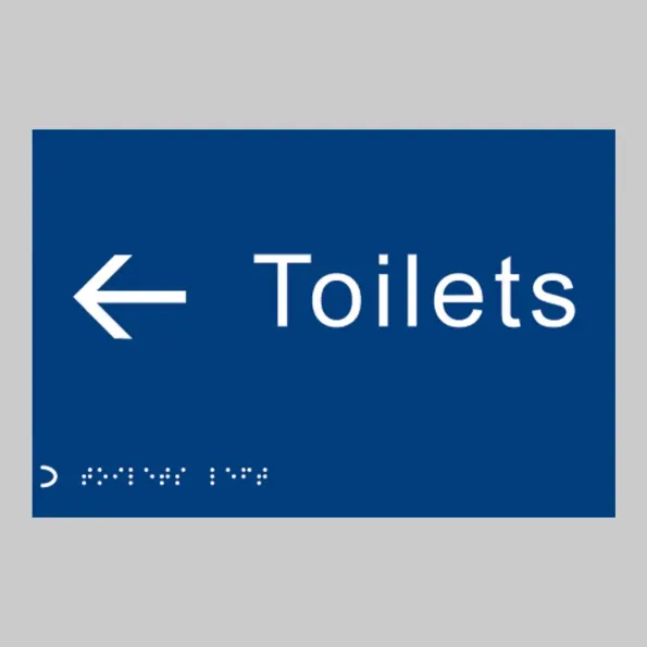 Braille - Toilets - Arrow Left Braille - Toilets - Arrow Left