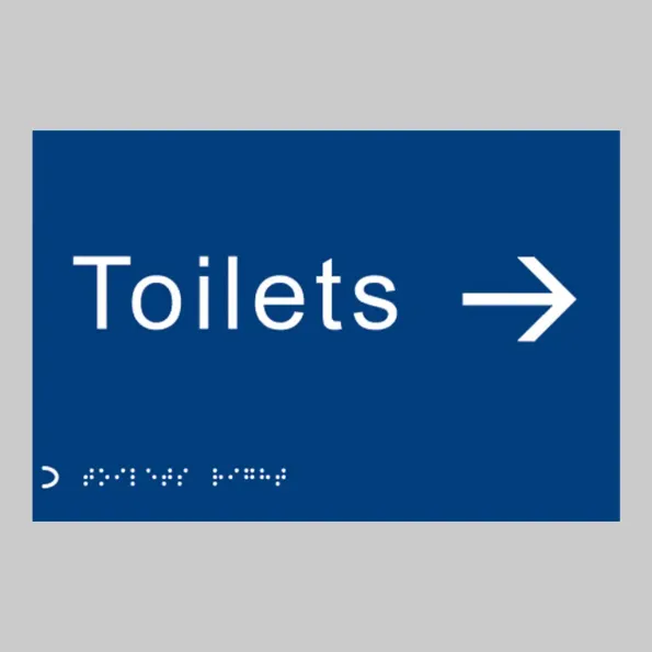 Braille - Toilets - Arrow Right Braille - Toilets - Arrow Right
