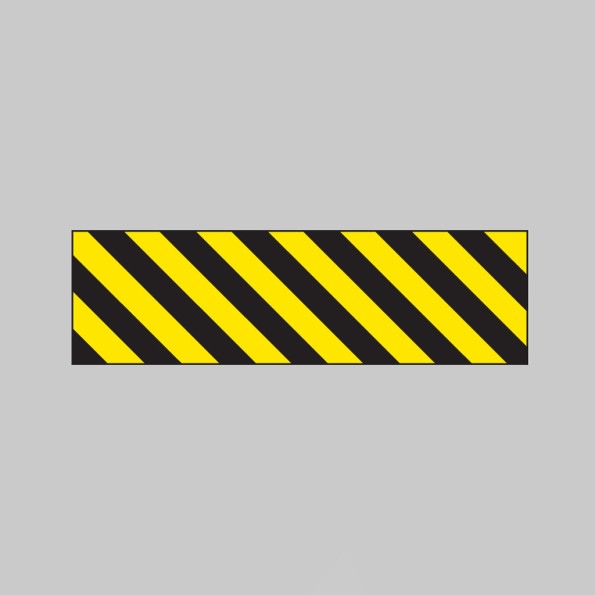 Hazard Marker (Right Hand) - Reflective Aluminium