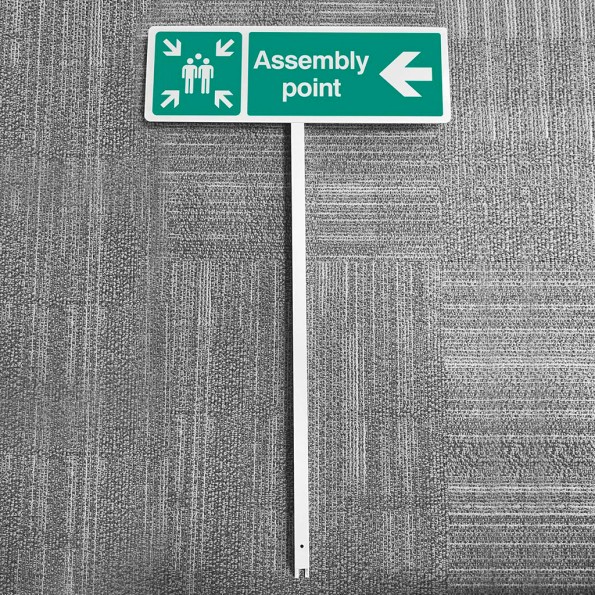 Assembly Point - Arrow Left - Verge Sign