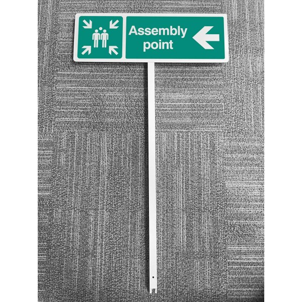 Assembly Point - Arrow Left - Verge Sign