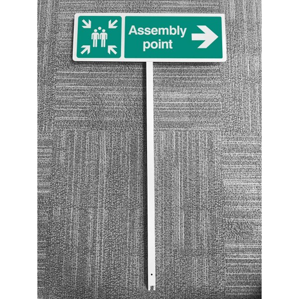 Assembly Point - Arrow Right - Verge Sign