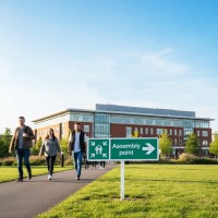 Assembly Point - Arrow Right - Verge Sign