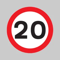 20mph - Class RA1 - Temporary