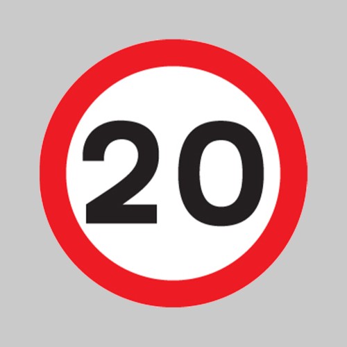 20mph - Class RA1 - Temporary