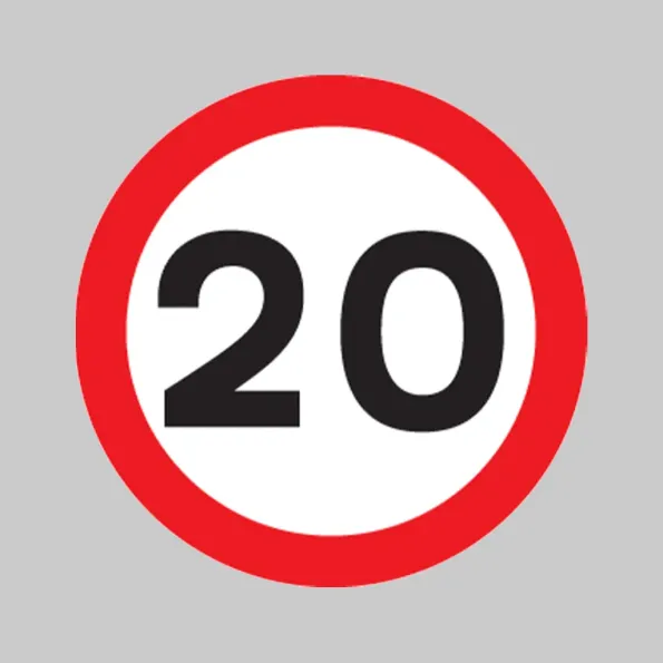 20mph - Class RA1 - Temporary