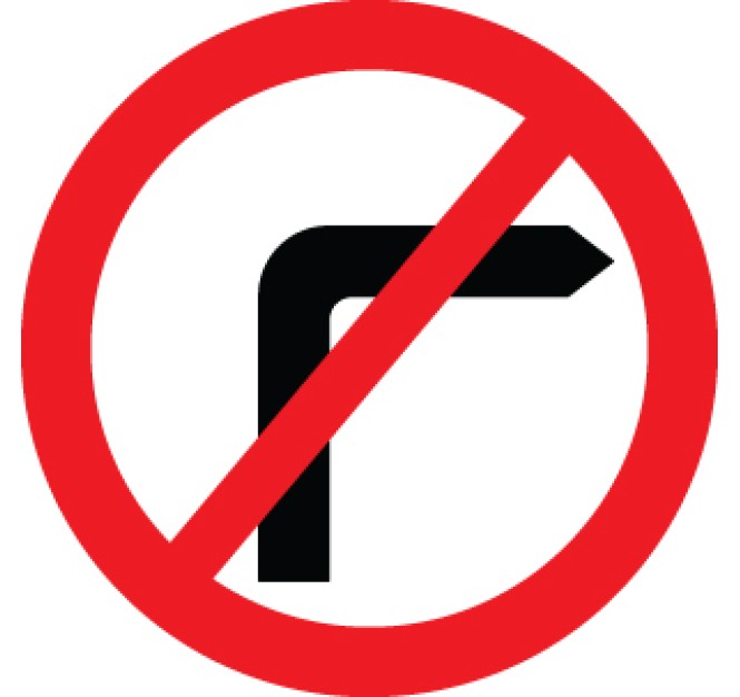 No Right Turn - Class RA1